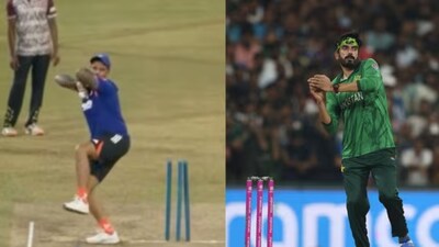 Suryakumar Yadav imitates Usman Tariq at nets
