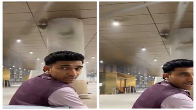 Man confronted Mumbai airport staff for not speaking in Marathi.