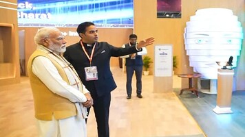 Akash Ambani showcases Jio’s ‘AI for All’ vision to PM Modi at India AI Summit | Watch
