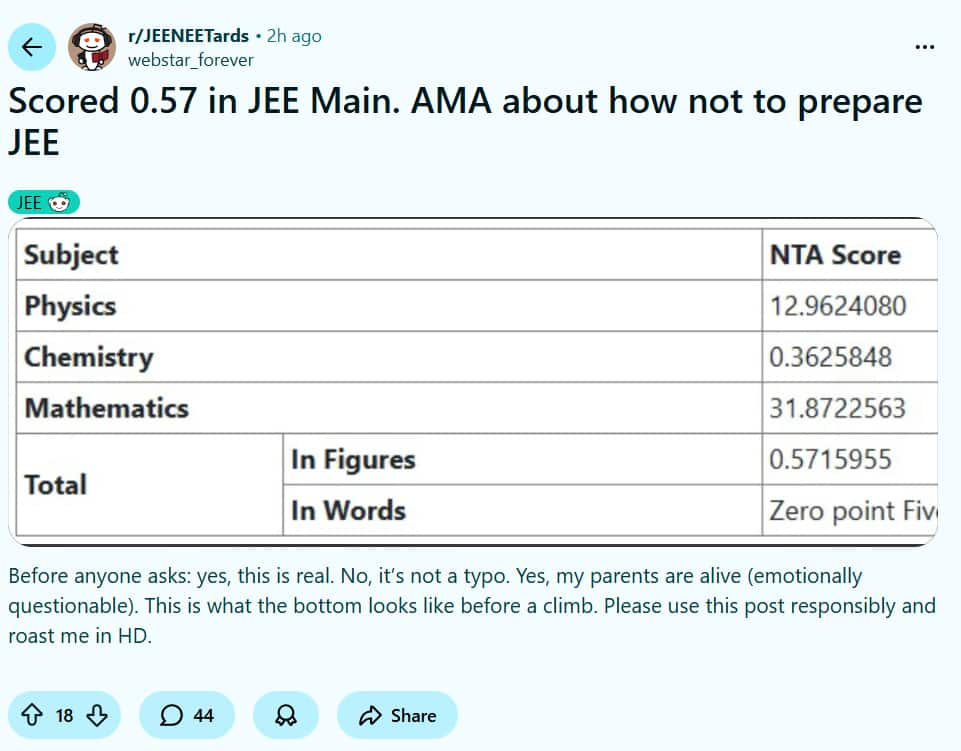 Viral JEE Result 2026
