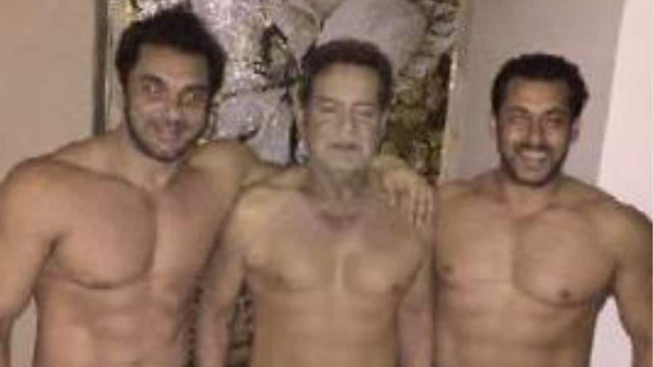 When Salman Khan shared a rare shirtless picture with dad Salim Khan and called him ‘The original Bajrangi Bhaijaan’