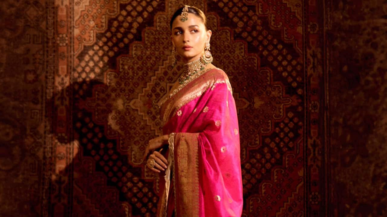 10. Pink Banarasi saree<br />Traditional pink silk with gold zari work captures the spirit of Eid beautifully. Finish the look with a maang tikka and choker for timeless festive royalty.