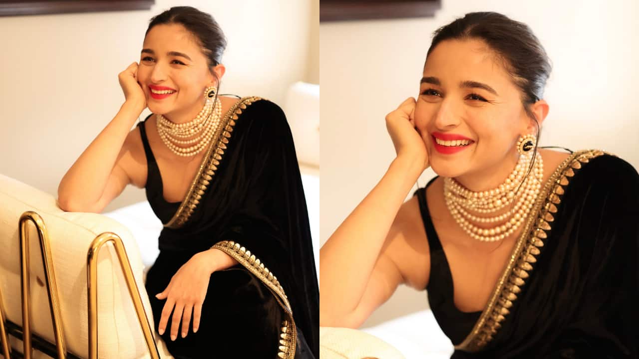 9. Classic black saree with pearls<br />A black drape styled with layered pearls feels old-school glamorous yet modest. Perfect for an elegant Eid dinner where simplicity meets statement.