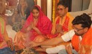 Bhojpuri superstar Nirahua aka Dinesh Lal Yadav performs Griha Pravesh puja, wife Mansha Yadav seen publicly for the first time in viral pics