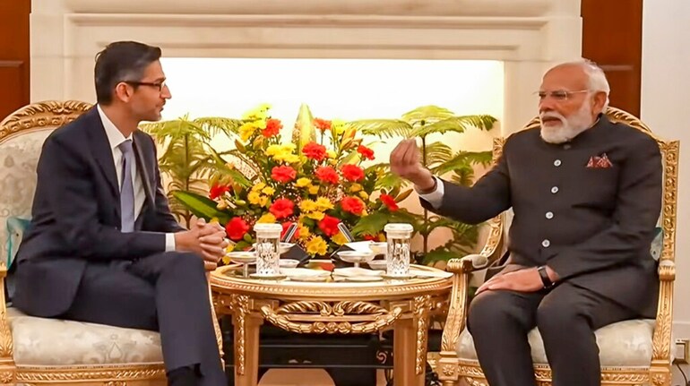 PM Modi meets Google CEO Sundar Pichai at India AI Impact Summit 2026