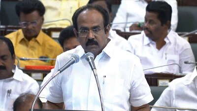 Tamil Nadu Finance Minister Thangam Thennarasu presents the state Budget for the financial year 2026-27, during a session at the Assembly, in Chennai