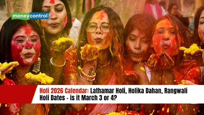 Holi 2026 Calendar: Lathamar Holi, Holika Dahan, Rangwali Holi Dates - is it March 3 or 4? (canva)