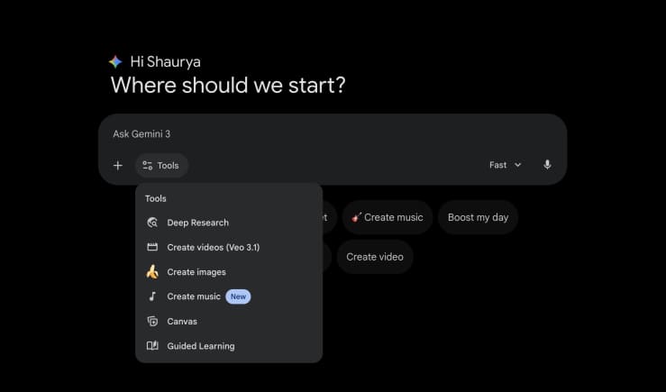 Google Gemini Music