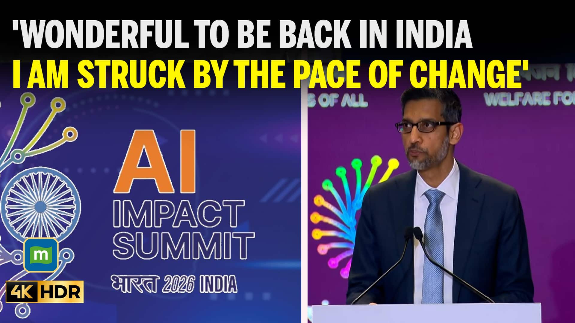 Sundar Pichai: $15Bn AI Hub in India, AlphaFold Nobel Win & Bold AI Vision | AI Summit 2026