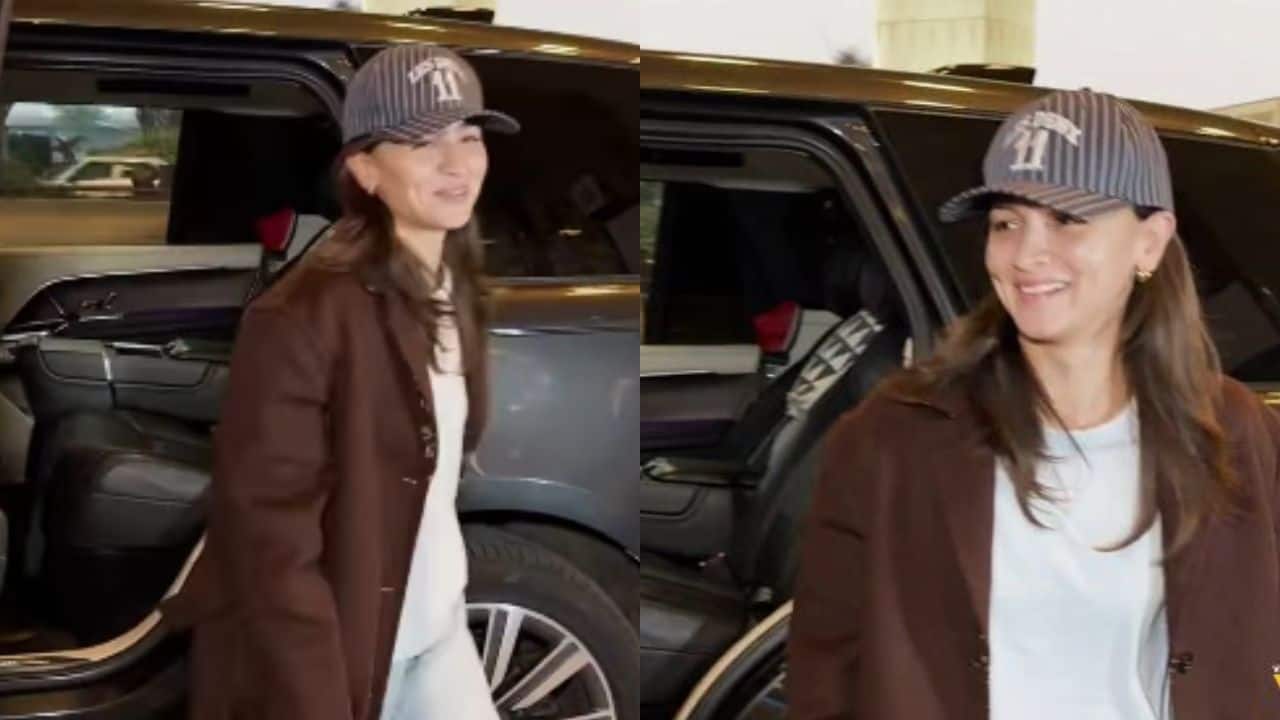 Alia Bhatt heads to London for BAFTAs 2026 dressed in chic casual airport look: Watch video