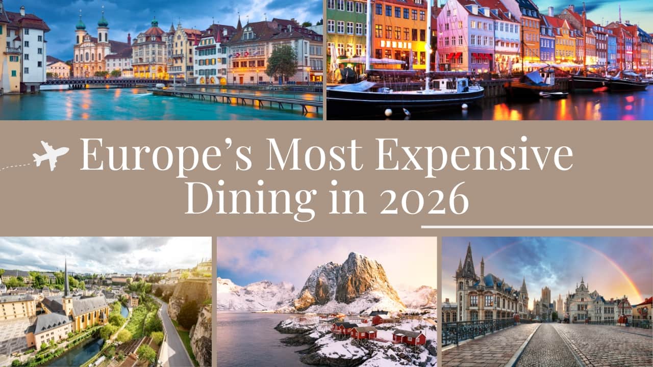 Europe’s 5 most expensive countries for dining out in 2026