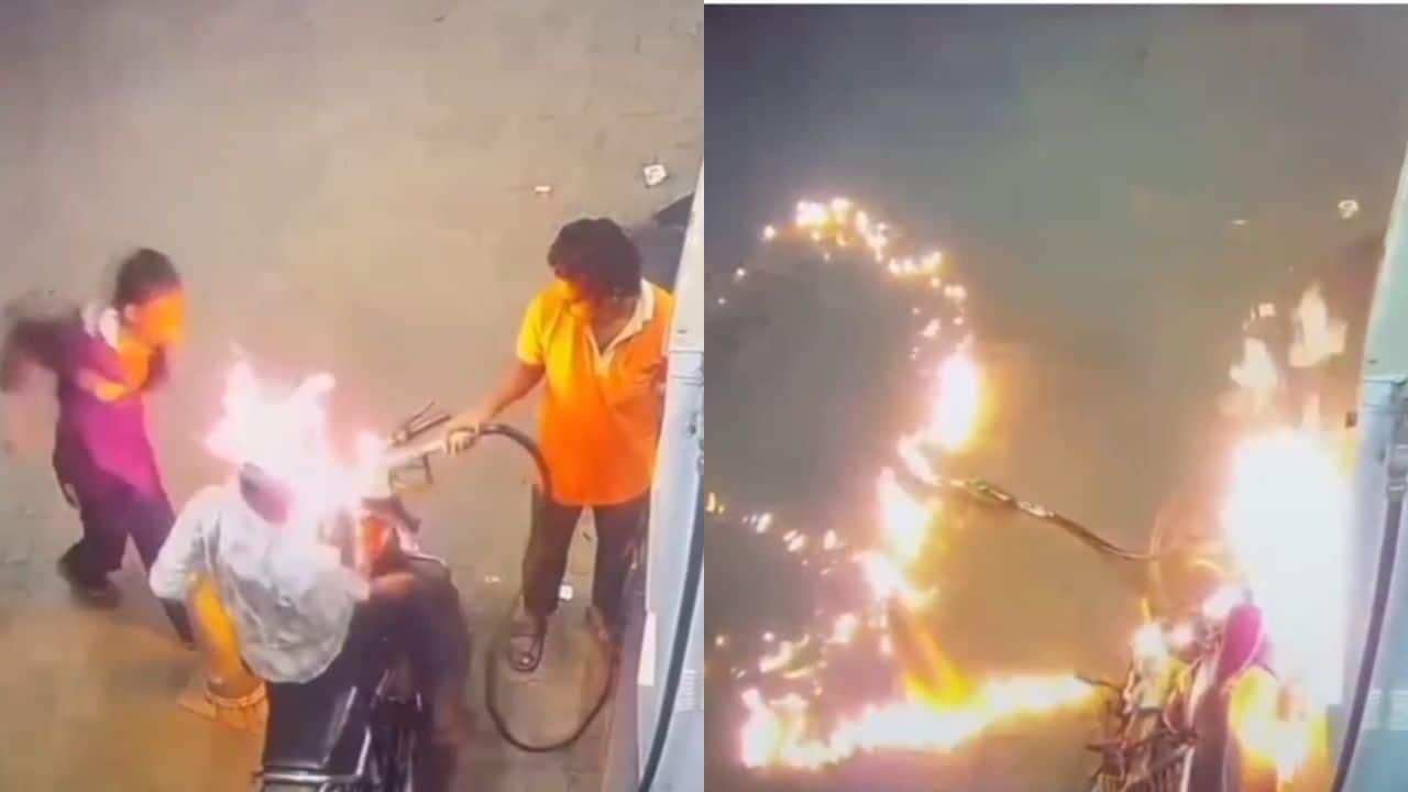 Video: Man throws lighter at petrol pump after being stopped from smoking, two arrested