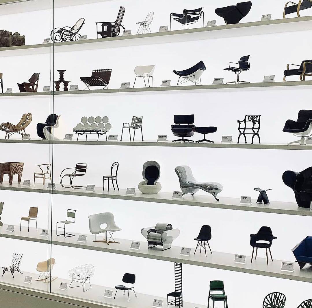 Miniature furniture at the Vitra Design Museum in Germany. (image via Instagram)
