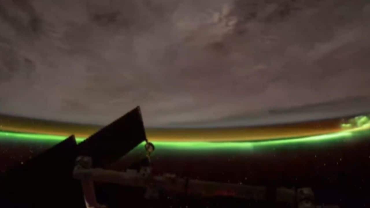 NASA unveils dazzling green auroras glowing above Earth in stunning space station view