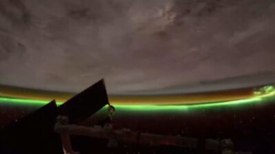 NASA Reveals Brilliant Green Auroras Filmed From the Space Station (Image: NASA)