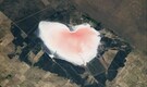 NASA spots stunning heart-shaped pink lake from the International Space Station