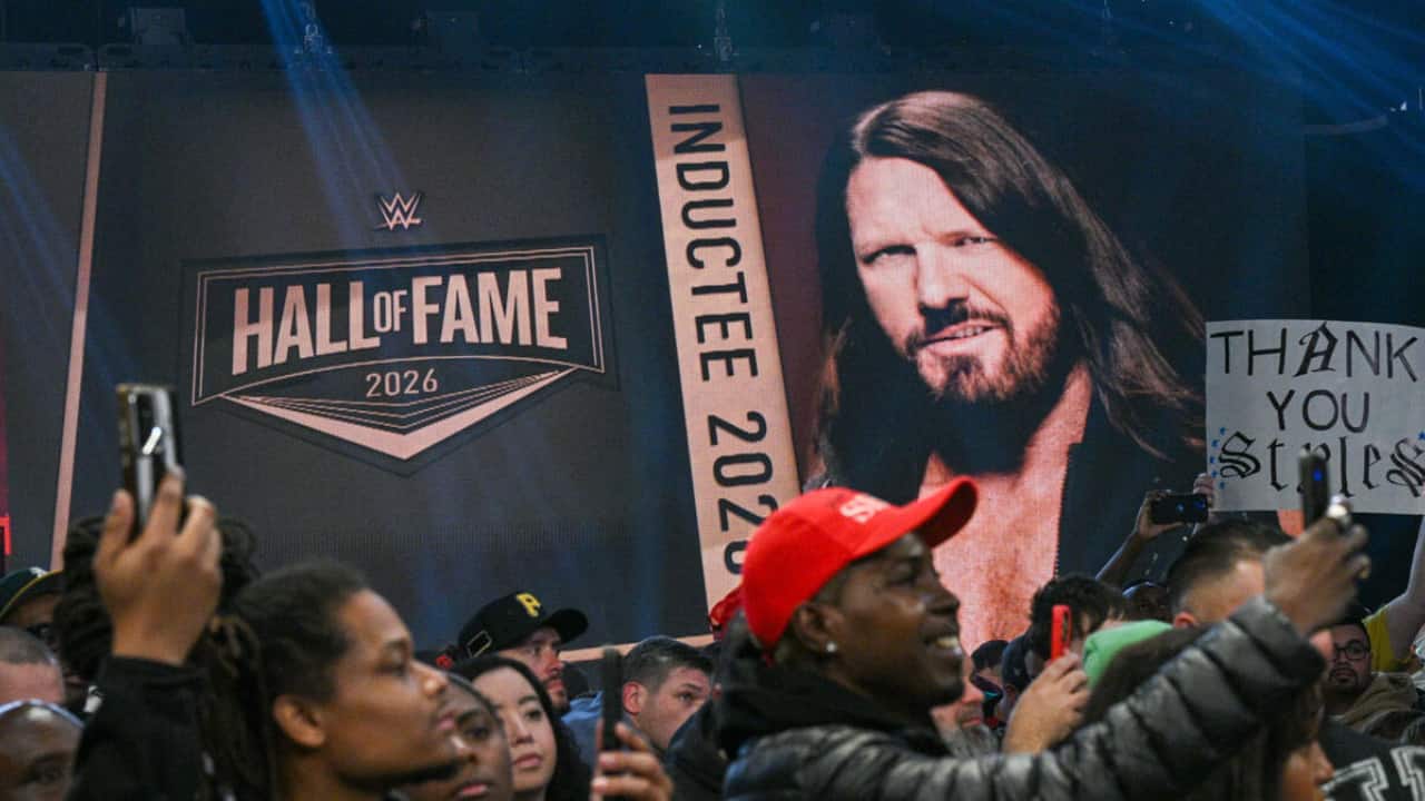 Undertaker also surprised him with WWE's latest plan and announced that Styles has been inducted in WWE Hall of Fame Class of 2026. (WWE Photo)