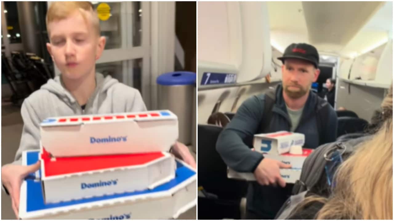 To avoid costly meals, US family orders Domino's at airport during delay, divides internet. Company responds