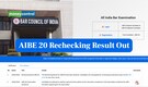 AIBE 20 Rechecking Result 2026 Out, Check Direct Link to Download Here