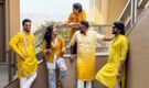 Vijay Deverakonda’s friends twin in Yellow as #Virosh Haldi celebrations begin in Udaipur