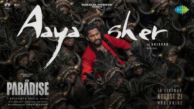 Headlined by Nani, The Paradise has steadily built anticipation among audiences, and the release of “Aaya Sher” has only intensified the excitement.