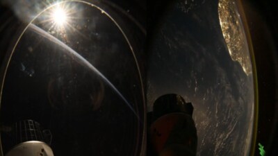 A NASA astronaut has shared a breathtaking 60x speed time-lapse from orbit, capturing lightning storms, blazing sunsets and moonlit oceans in one sweeping view of Earth. (Image: @zenanaut/X)