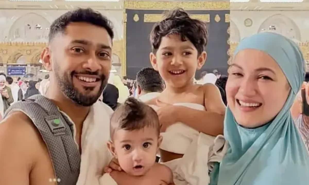Gauahar Khan reveals younger son Farwaan’s face during Umrah in Ramadan 2026