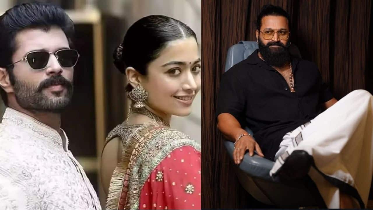 Rishab Shetty avoids question on Rashmika Mandanna and Vijay Deverakonda’s wedding, walks away