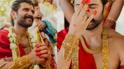 Vijay Deverakonda’s Telugu wedding look with red Alta redefines groom fashion