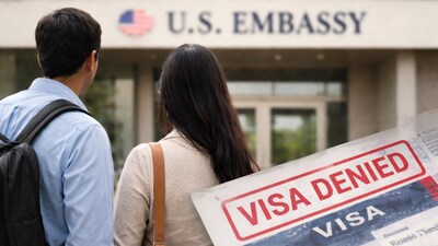 Indian MD earning Rs 25 LPA gets rejected for US visa. (AI-generated representative image)
