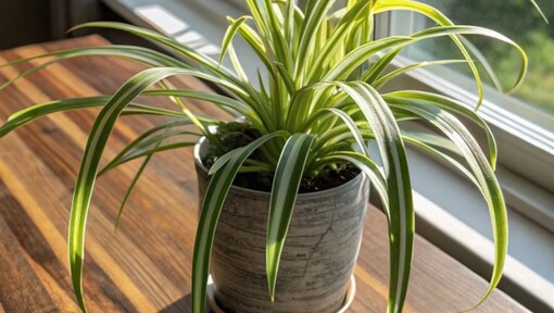 Where to place a spider plant for abundance and positive energy, according to Feng Shui