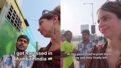 Foreign traveller shares video of men following her for selfies in Mumbai. (Image: lost.with.ines/ Instagram)