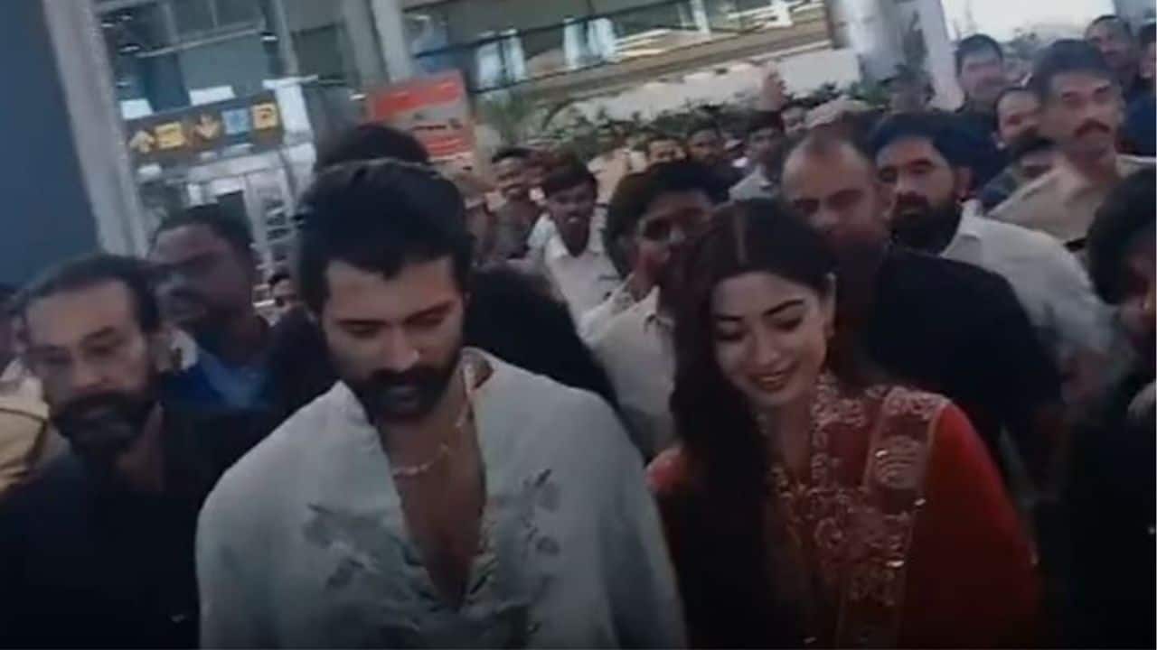 Vijay Deverakonda and Rashmika Mandanna return to Hyderabad after dreamy Udaipur wedding