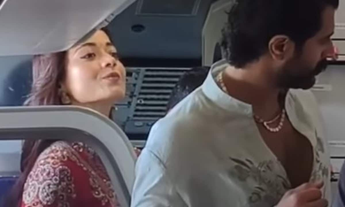 Rashmika Mandanna grooves on flight with Vijay Deverakonda after wedding, fans say, ‘Comrade in real life’