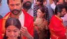Rashmika Mandanna and Vijay Deverakonda seek blessings at Tirupati Balaji Temple, hand out sweets to fans after wedding
