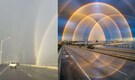 A rare “twinned” rainbow dazzled Florida Sky! Five arcs spotted at sunrise in this multi-rainbow event