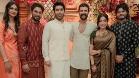 Rashmika Mandanna and Vijay Deverakonda attend Allu Sirish's pre-wedding festivities: See pics