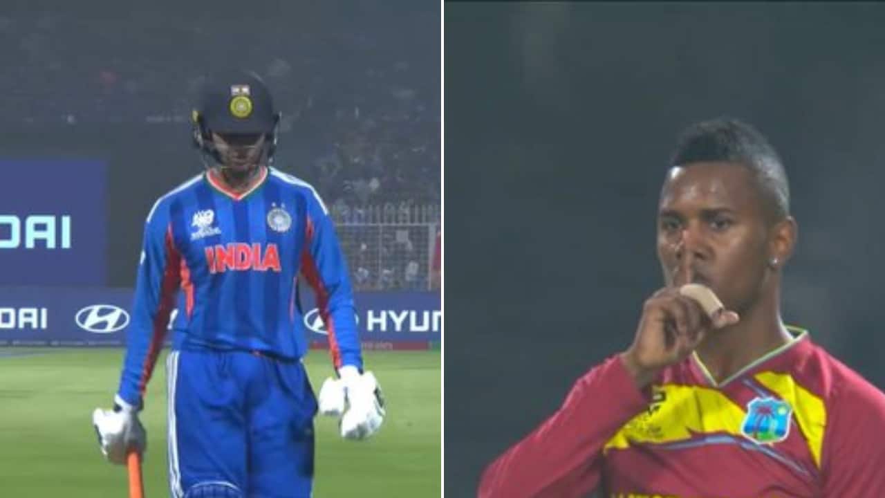 T20 World Cup: Akeal Hosein silences Eden Gardens crowd after dismissing Abhishek Sharma