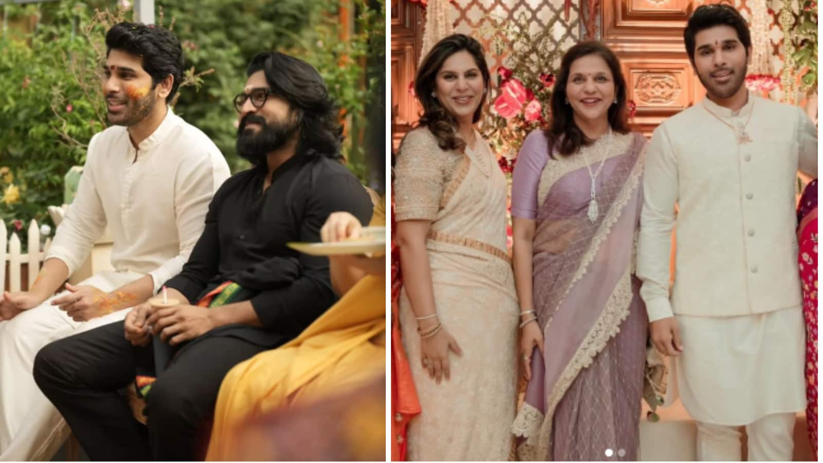 Allu Sirish pre-wedding ceremony: Ram Charan, Upasana, Sai Dharam Tej, Niharika Konidela join Allu Arjun and family