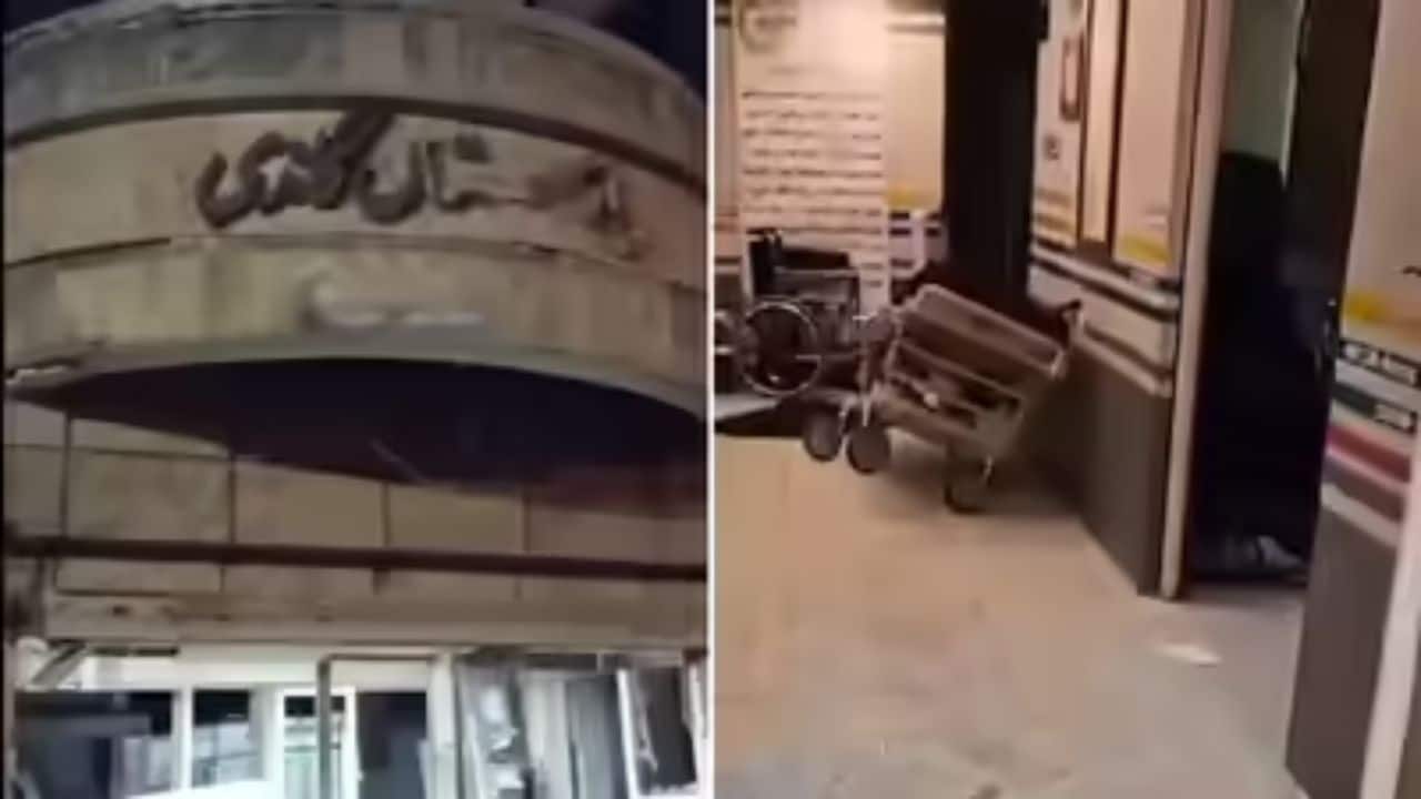 Nurses run out with infants after Tehran's Gandhi Hospital struck amid deepening US-Iran conflict | Watch
