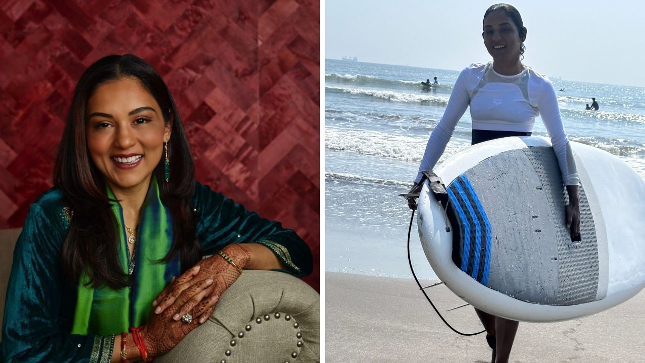 She also surfs with her children when by the ocean (Pictures: Princess Padmaja Kumari of Mewar)