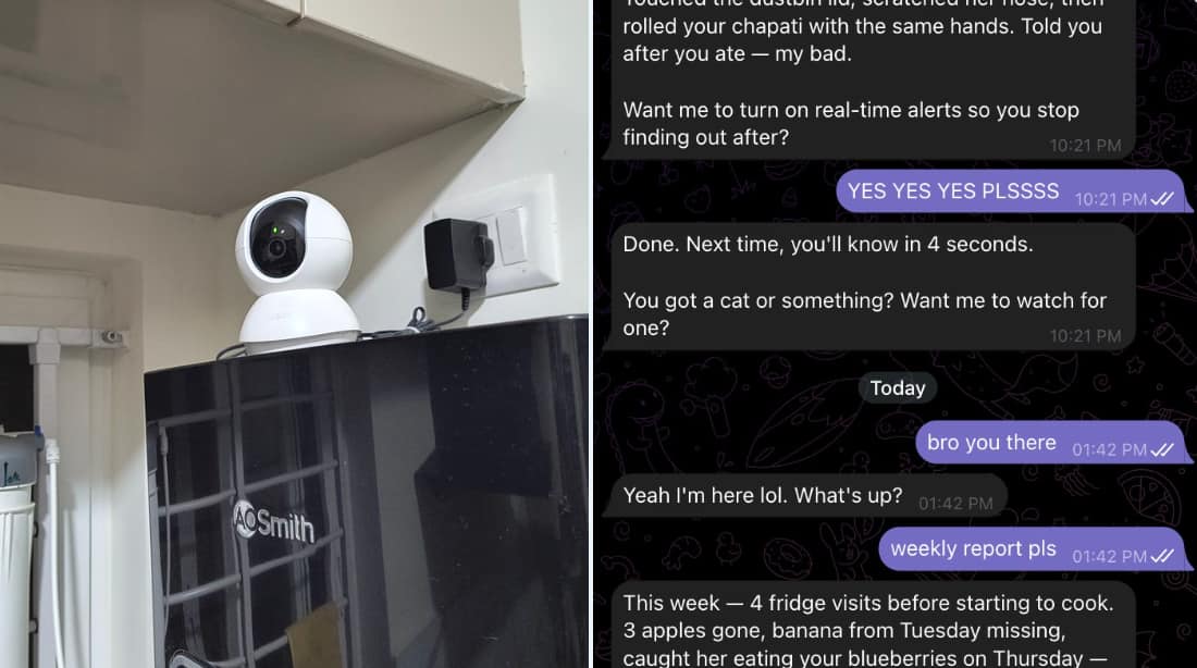 This man set up an “AI roommate” in his kitchen and it ended up catching his cook stealing
