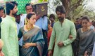 Rashmika Mandanna, Vijay Deverakonda perform Sathyanarayana Puja in Thummanpet