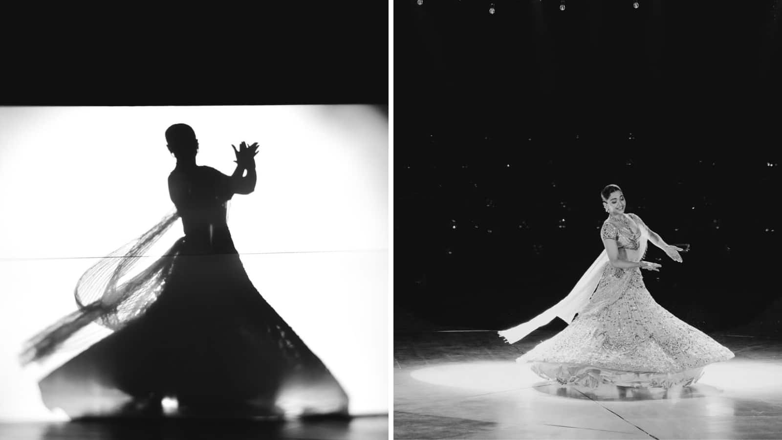 Rashmika’s Twirl steals the show   Rashmika was seen dancing solo under a spotlight and her lehenga was seen swirling in a perfect circle. 