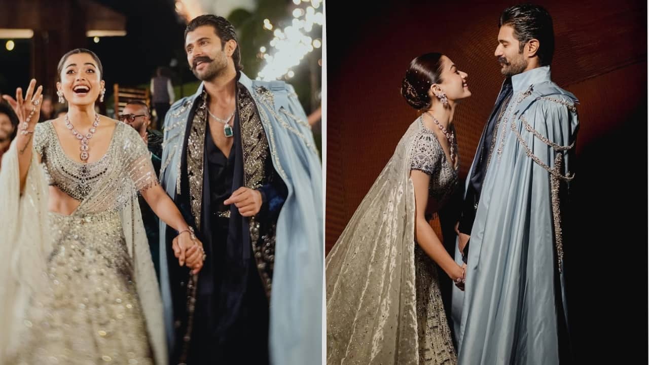 Rashmika Mandanna-Vijay Deverakonda’s sangeet pictures are pure magic, dazzle in Falguni Shane Peacock's creations