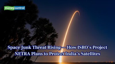 ISRO’s Project NETRA aims to track space debris, prevent satellite collisions and protect India’s space assets. (Image: Canva)