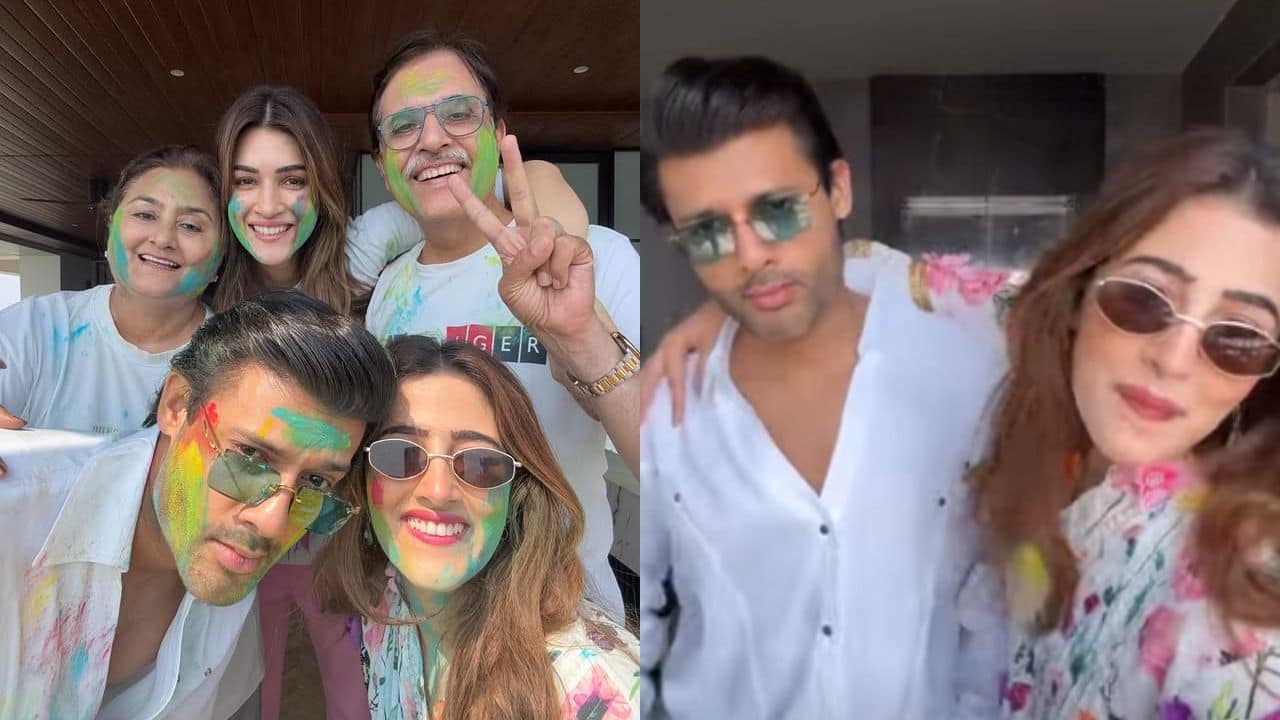 Nupur Sanon, Stebin Ben celebrate first Holi after marriage with sister Kriti Sanon and family