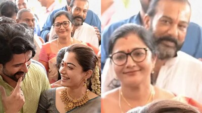 Rashmika Mandanna’s parents’ proud smiles go viral during Sathyanarayan ceremony 