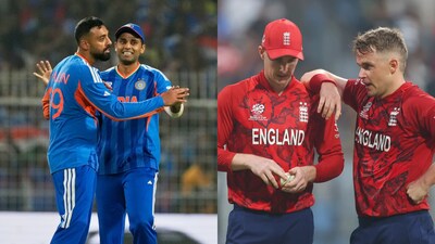 India vs England T20 World Cup semi-final sets new global digital viewership record. (Image: AP and ICC)