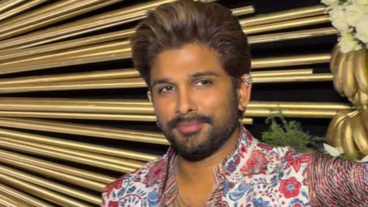 Allu Arjun Allu Arjun made a head-turning entry, bringing his signature swag and festive flair to the reception. He sported a striped kurta teamed with ivory trousers and elevated the look with a bold floral Nehru jacket, adding a vibrant contemporary edge to his ethnic ensemble.